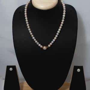 Pastel Pearl Grace Necklace & Stud Earrings Set