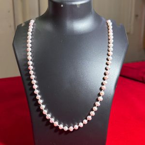 Pastel Pink Round Pearl Necklace