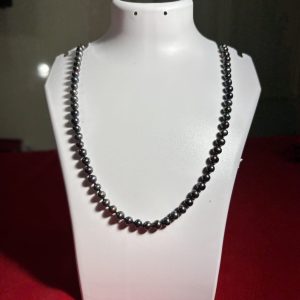 Midnight Elegance Black Freshwater Pearl Necklace